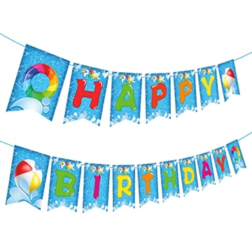 Joy Bang Pool Party Banner - Stunning Tropical Theme Decor for All Ages