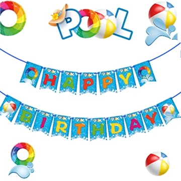 Joy Bang Pool Party Banner for Vibrant Summer Celebrations