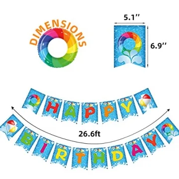 Joy Bang Pool Party Banner for Vibrant Summer Celebrations