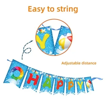 Joy Bang Pool Party Banner for Vibrant Summer Celebrations