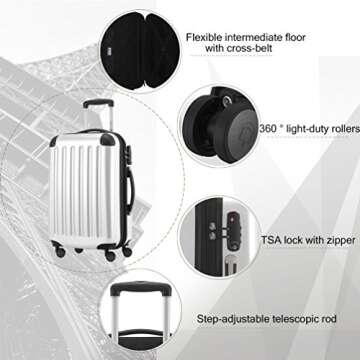 Hauptstadtkoffer Luggage Set, White, Set of 3