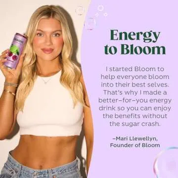 Bloom Sparkling Energy Drink - Natural Caffeine & Zero Sugar
