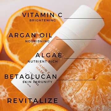 Georgette Klinger Vitamin C Mask - Nutrient-Rich Skin Brightening Treatment, Draws Out Impurities, Unclogs Pores, Fights UV Damage, Smooths and Firms for Radiant, Even-Toned Complexion - 1.7 oz