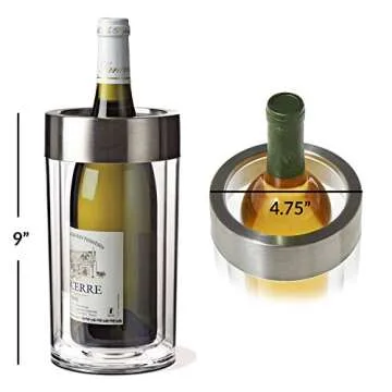 Wine Enthusiast Double Wall Iceless Wine Bottle Chiller