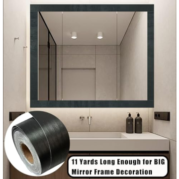 DESOMINOR Peel & Stick Black Border for Home Decor