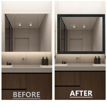 DESOMINOR Peel & Stick Black Border for Home Decor