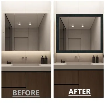 DESOMINOR Peel & Stick Black Border for Home Decor