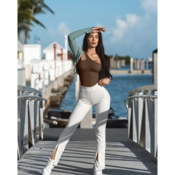 Stylish OQQ Ribbed Bodysuit 3-Pack for Women