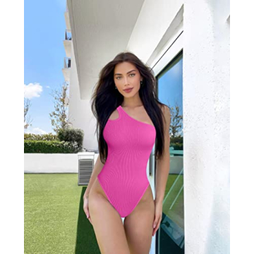 Stylish OQQ Ribbed Bodysuit 3-Pack for Women