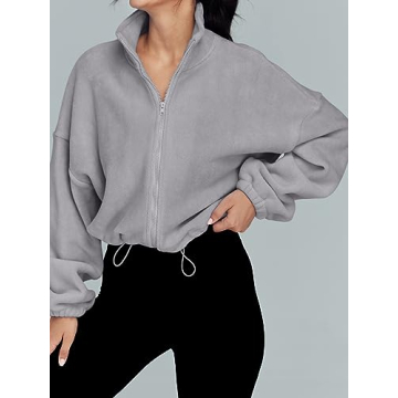 AUTOMET Fleece Zip Up Jacket for Women - Cozy & Stylish