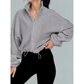 AUTOMET Fleece Zip Up Jacket for Women - Cozy & Stylish