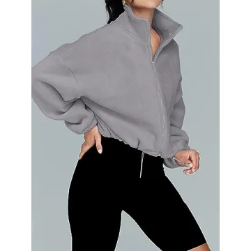 AUTOMET Fleece Zip Up Jacket for Women - Cozy & Stylish