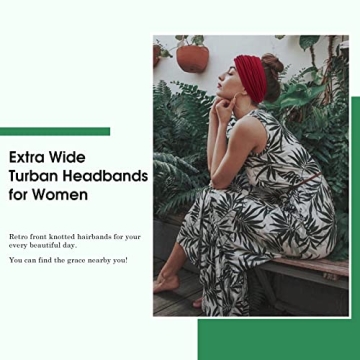 Wide Headbands for Women - 6 Pack Turban Style