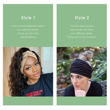 Wide Headbands for Women - 6 Pack Turban Style