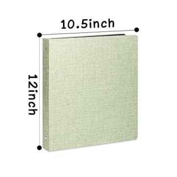 Cherrich 3 Ring Binder 1 Inch for 8.5" x 11" Paper, Planner Binder with Linen Hardcover and 2 Interior Pockets Paper for Organization of School, Business and Home