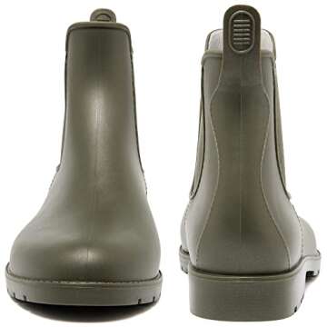 dripdrop Women's Waterproof Chelsea Ankle Rain Boots