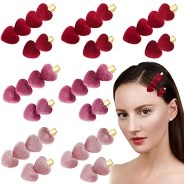 Syhood 24 Pieces Heart Hair Clips - The Perfect Valentine's Day Gift!