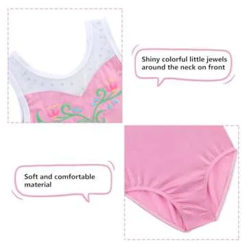 DAXIANG Girls Gymnastics Leotard Shiny Dance Outfit