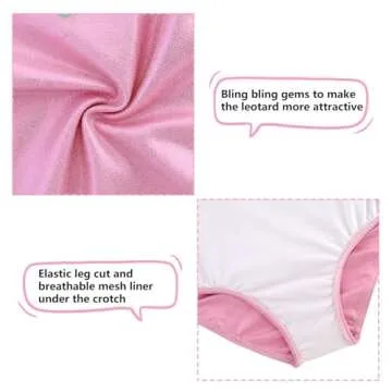 DAXIANG Girls Gymnastics Leotard Shiny Dance Outfit