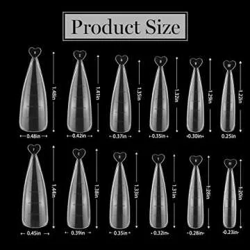 Beetles Poly Extension Gel Dual Nail Forms - 144 Pcs Builder Flat Stiletto Molds Coffin False Tips for Gel Manicure Nail Art Design Salon DIY at Home