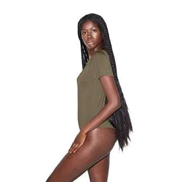 American Apparel Women's Mix Modal Short Sleeve T-Shirt Bodysuit