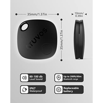 ATUVOS Bluetooth Luggage Tracker 2 Pack