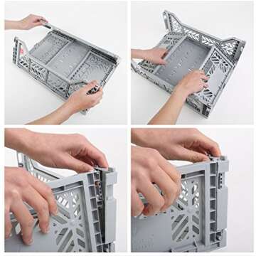 AYKASA Collapsible Storage Basket - Baby Pink | Durable & Versatile Organizer