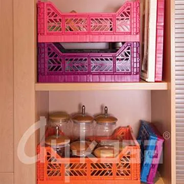 AYKASA Collapsible Storage Basket in Baby Pink, 4 Liters