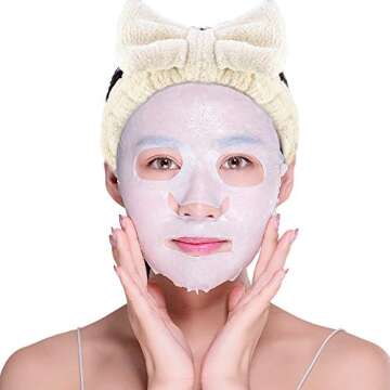 VIOCIWUO Microfiber Bowtie Headbands 4 Pack, Soft Makeup Face Wash Spa Yoga Shower Coral Fleece Hair Bands for Women and Girls