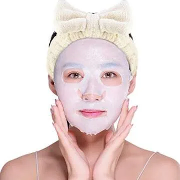 VIOCIWUO Microfiber Bowtie Headbands 4 Pack, Soft Makeup Face Wash Spa Yoga Shower Coral Fleece Hair Bands for Women and Girls