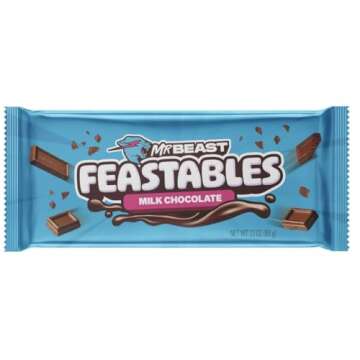 Beast Chocolate Bars – Peanut Butter Milk Chocolate, Dark Chocolate, Milk Chocolate, Milk Crunchand Milk Chocolate Almond Bars (5 Pack) NEW FORMULA! Creamier and Thicker - 2.1 oz Bars