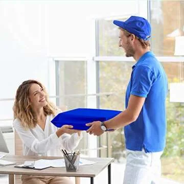 Fuxury/Fu Global 10x13" 100Pcs Poly Mailers Bags for Clothing/Hoody/Shirt/Jacket, Plastic Mailing Envelopes for Small Business, Self Seal Shipping Polybag Bulk- Blue