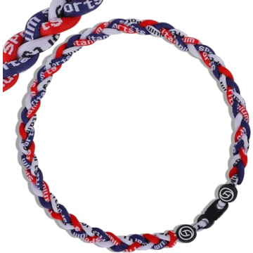 HOOCAS Premium Baseball Necklaces w/Fashion Three Color Rope Braided Tornado, A Sporty Gift Idea, Gr...