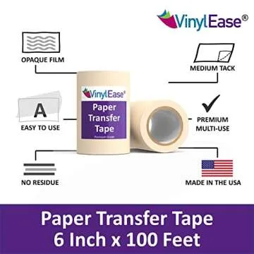 Vinyl Ease Paper Transfer Tape - Effortless Design Transfers