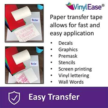 Vinyl Ease Paper Transfer Tape - Effortless Design Transfers