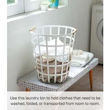Stylish YAMAZAKI Tosca Round Laundry Basket for Home