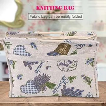 Knitting Needle Storage Bag with Wood Handle - Durable & Portable