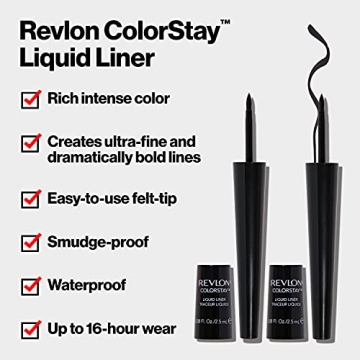 Revlon ColorStay Liquid Eyeliner, Longwear Waterproof Formula