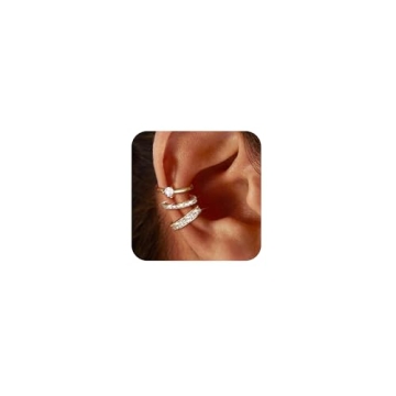 Koperin Cartilage Earrings for Women Non Piercing - Small Dainty 14K Gold Plated CZ 3pc Ear Cuffs Th...