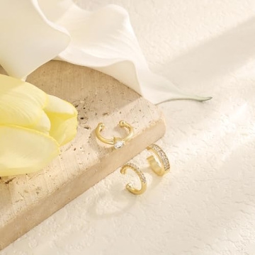 Koperin Non Piercing Cartilage Earrings - 14K Gold Cuffs