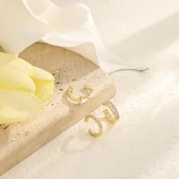 Koperin Non Piercing Cartilage Earrings - 14K Gold Cuffs