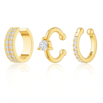 Koperin Non Piercing Cartilage Earrings - 14K Gold Cuffs