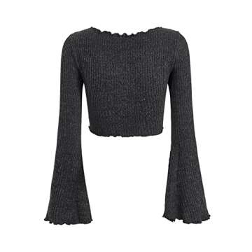 Stylish SOLY HUX Bell Sleeve Crop Top for Women
