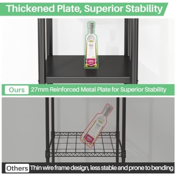 PXRACK 5-Tier Adjustable Metal Kitchen Storage Shelves
