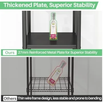 PXRACK 5-Tier Adjustable Metal Kitchen Storage Shelves