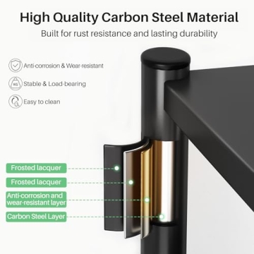 PXRACK 5-Tier Adjustable Metal Kitchen Storage Shelves