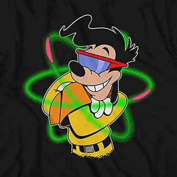 Disney Mens Powerline Goofy Shirt A Goofy Movie Powerline Max Graphic T-Shirt (Medium)