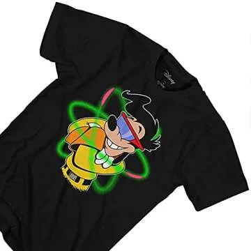 Disney Mens Powerline Goofy Shirt A Goofy Movie Powerline Max Graphic T-Shirt (Medium)