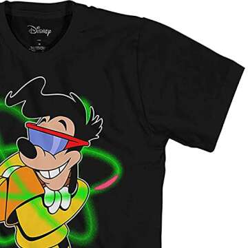 Disney Mens Powerline Goofy Shirt A Goofy Movie Powerline Max Graphic T-Shirt (Medium)
