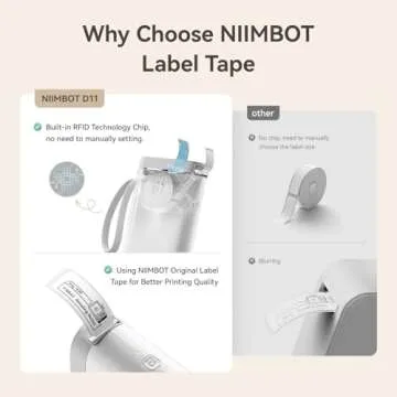 Durable NIIMBOT D11 Label Maker Tape for Office & Home